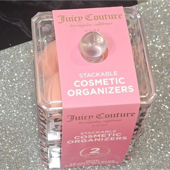 Juicy Couture Home Pink Leopard Stackable Cosmetic Organizers - Picture 5 of 6